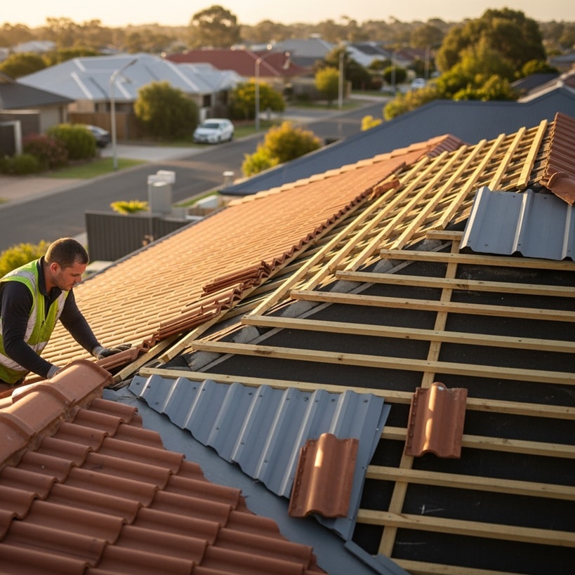 Protective coating applied to a surface. Close-up shows texture and sheen. Permacoat application.